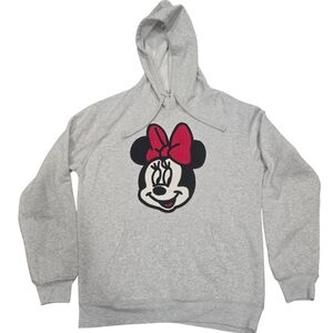 Gray Hoodie with Minnie Mouse Design Size S